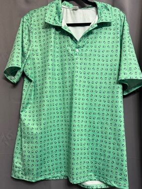 Men's Mint Green Short-Sleeve Polo Shirt